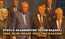 Rteü'lü Akademisyen 'Üstün Başarılı Genç Bilim İnsanı' Ödülünü Kazandı