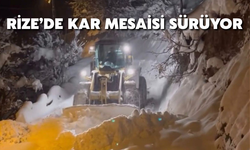 Rize’de Kar Mesaisi Sürüyor: Köy Yolları İçin Ekipler 24 Saat Sahada