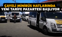 Çayeli Minibüs Hatlarında Yeni Tarife Pazartesi Başlıyor