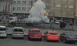 Trabzon'da Seyir Halindeki Tüp Kamyonunda Korkutan Patlama