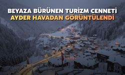 Beyaza Bürünen Turizm Cenneti Ayder Havadan Görüntülendi
