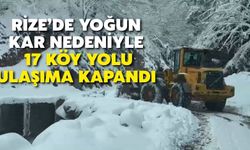 Rize’de Yoğun Kar Nedeniyle 17 Köy Yolu Ulaşıma Kapandı