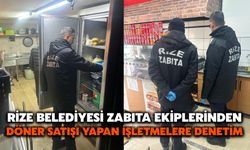Rize Belediyesi Zabıta Ekiplerinden Döner Satışı Yapan İşletmelere Denetim