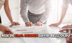 Rize'de Faal Dernek Sayısı Belli Oldu
