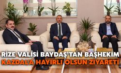 Rize Valisi Baydaş’tan Başhekim Kazdal’a Hayırlı Olsun Ziyareti