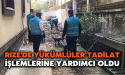Rize'de Yükümlüler Tadilat İşlemlerine Yardımcı Oldu