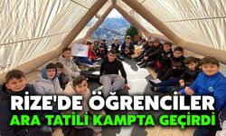 Rize'de Öğrenciler Ara Tatili Kampta Geçirdi
