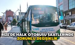 Rize'de Halk Otobüsü Saatlerinde Zorunlu Değişiklik