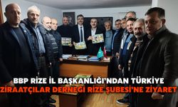 BBP Rize İl Başkanlığı’ndan Türkiye Ziraatçılar Derneği Rize Şubesi’ne Ziyaret