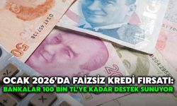 Ocak 2026’da Faizsiz Kredi Fırsatı: Bankalar 100 Bin TL’ye Kadar Destek Sunuyor