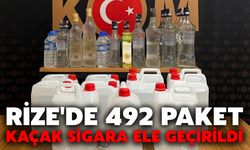 Rize'de 492 Paket Kaçak Sigara Ele Geçirildi