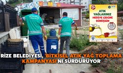 Rize Belediyesi, 'Bitkisel Atık Yağ Toplama Kampanyası'nı Sürdürüyor