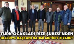 Türk Ocakları Rize Şubesi’nden Belediye Başkanı Rahmi Metin’e Ziyaret