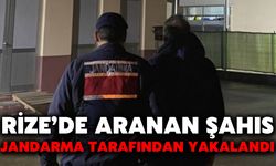 Rize’de Aranan Şahıs Jandarma Tarafından Yakalandı