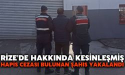 Rize'de Hakkında Kesinleşmiş Hapis Cezası Bulunan Şahıs Yakalandı