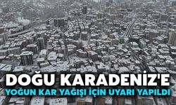 Doğu Karadeniz'e Yoğun Kar Yağışı İçin Uyarı Yapıldı