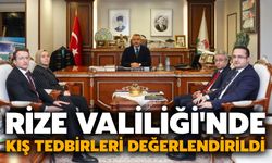 Rize Valiliği'nde Kış Tedbirleri Değerlendirildi