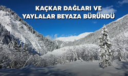 Rize’de Yüksek Kesimler Yeniden Beyaza Büründü