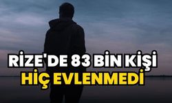 Rize'de 83 Bin Kişi Hiç Evlenmedi