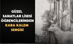 Güzel Sanatlar Lisesi Öğrencilerinden Kara Kalem Sergisi