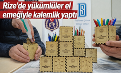 Rize'de Yükümlüler El Emeğiyle Kalemlik Yaptı