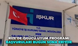 Rize’de İşgücü Uyum Programı Başvuruları Bugün Sona Eriyor