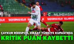 Çaykur Rizespor, Ziraat Türkiye Kupası’nda Kritik Puan Kaybetti