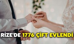 Rize'de Geçtiğimiz Yıl 1776 Çift Evlendi
