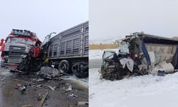 Tırların Kafa Kafaya Çarpıştığı Feci Kaza: 1 Ölü, 2 Ağır Yaralı