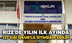 Rize'de Yılın İlk Ayında 127 kişi İŞKUR'la İstihdam Edildi