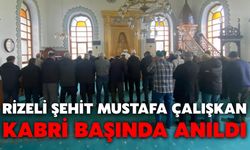 Rizeli Şehit Mustafa Çalışkan Kabri Başında Anıldı