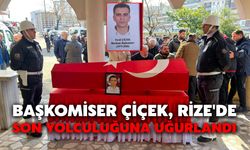 Başkomiser Çiçek, Rize'de Son Yolculuğuna Uğurlandı