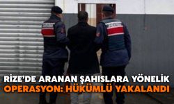 Rize’de Aranan Şahıslara Yönelik Operasyon: Hükümlü Yakalandı