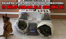 Pazar’da Uyuşturucu ve Silah Operasyonu: 11 Kilo Esrar Ele Geçirildi