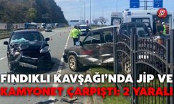 Rize'de Jip ve Kamyonet Çarpıştı: 2 Yaralı