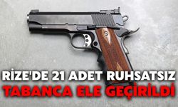 Rize'de 21 Adet Ruhsatsız Tabanca Ele Geçirildi