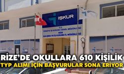 Rize’de Okullara 610 Kişilik TYP Alımı İçin Başvurular Sona Eriyor