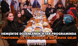 Hemşin'de Düzenlenen İftar Programında Protokol ve Vatandaşlar Bir Araya Geldi