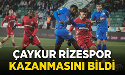 Çaykur Rizespor Kazanmasını Bildi