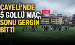 Çayeli’nde 5 Gollü Maç, Sonu Gergin Bitti