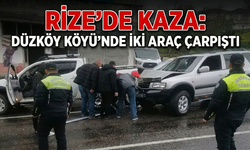 Rize’de Kaza: Düzköy Köyü’nde İki Araç Çarpıştı