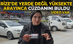 Rize’de Yerde Değil Yüksekte Arayınca Cüzdanını Buldu