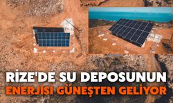 Rize'de Su Deposunun Enerjisi Güneşten Geliyor