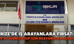 Rize’de İş Arayanlara Fırsat: 8 Ay Sürecek İUP İçin Başvurular Açıldı
