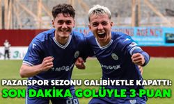 Pazarspor Sezonu Galibiyetle Kapattı: Son Dakika Golüyle 3 Puan