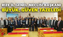 Rize İl Genel Meclisi Başkanı Büyük, Güven Tazeledi