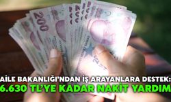 Aile Bakanlığı’ndan İş Arayanlara Destek: 6.630 TL’ye Kadar Nakit Yardım