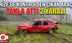 Rize'de Kontrolden Çıkan Araç Takla Attı: 2 Yaralı