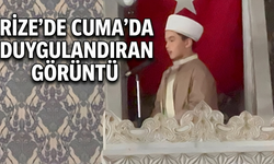 Rize’de 13 Yaşındaki Fatih’ten Etkileyici Cuma Hutbesi