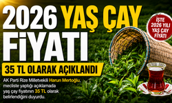 2026 Yaş Çay Fiyatı 35 TL Olarak Açıklandı